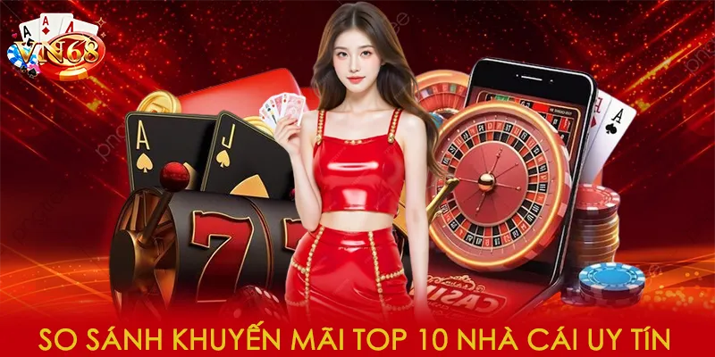 So sánh khuyến mãi top 10 nhà cái uy tín