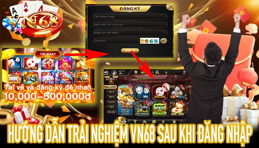 VN68 đăng nhập thành công và hướng dẫn sử dụng tài khoản