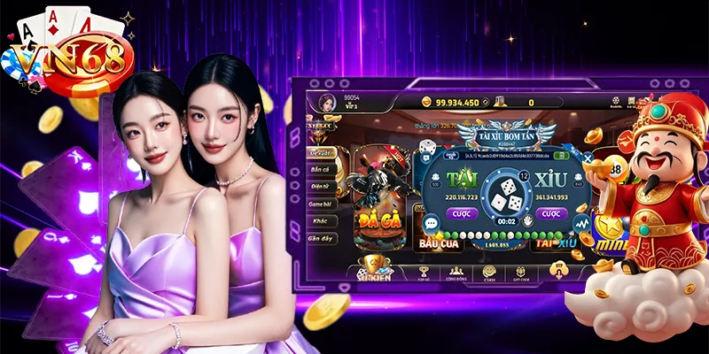 Lắc bầu cua online VN68 tổng quan