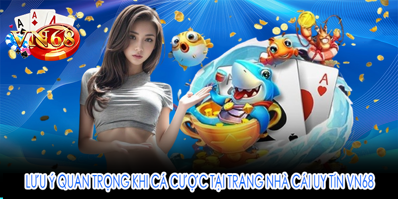 Lưu ý quan trọng khi cá cược tại trang nhà cái uy tín VN68
